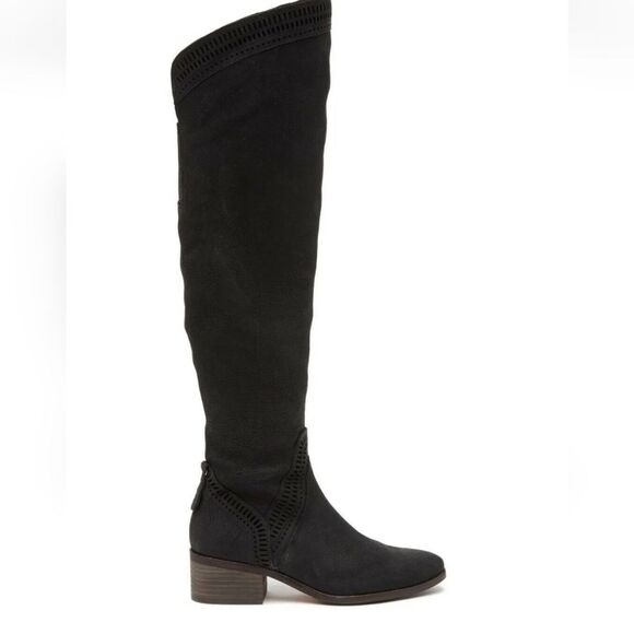 NWOT Vince Camuto Karinda Over the Knee Boots Black Suede Size 5 - Picture 1 of 13